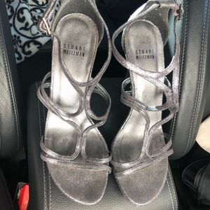 Stuart Weitzman Vintage Silver Heels Size 7.5